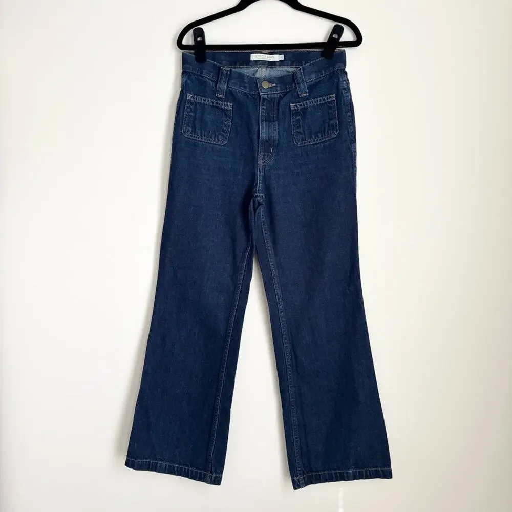 Christy Dawn The Lula Jeans High-Rise Bootcut Front Pockets Kick Flare Denim - Picture 2 of 7